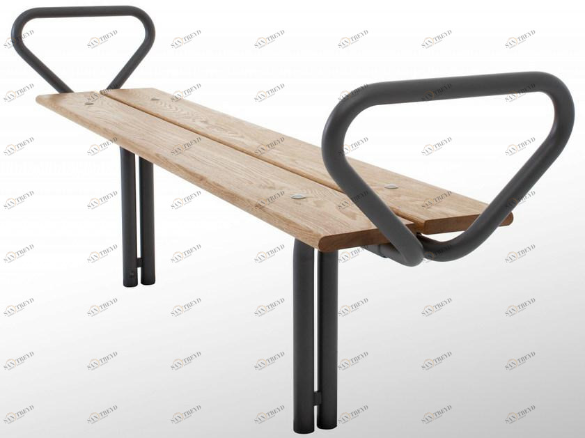 Nola Industrier Скамья из стали и дерева без спинки Budget sun-id-1347811