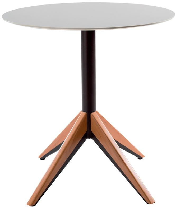 Vela Arredamenti Круглый деревянный стол с основанием 4 звезды по контракту sun-id-1377565 - Вид №1