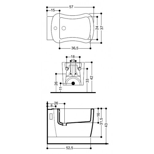 42817 Биде подвесное Nutty AXA ONE Santreyd - Вид №7