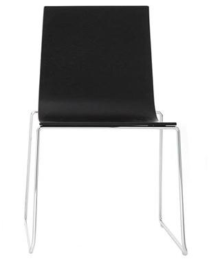 Andreu World Стул штабелируемый на санках из дуба Lineal Si0582 - Вид №7