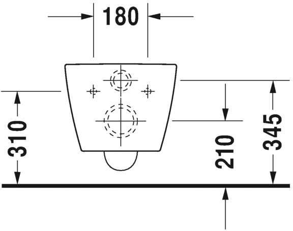 2528090000 Подвесной унитаз настенный Белый Duravit ME BY STARCK Германия - Вид №3