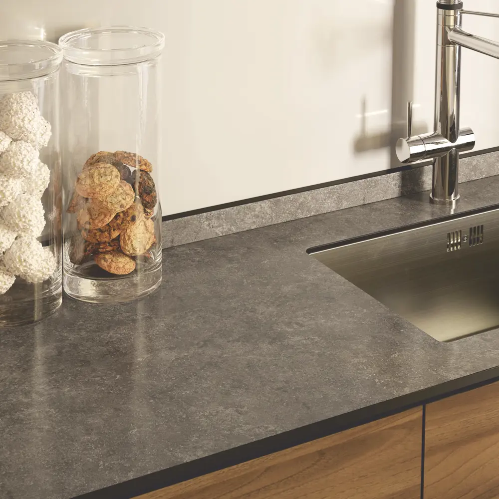 86821783 Комплект плинтусов Вулкано 120x4 см 1 шт 60x4 см 2 шт HPL-пластик цвет коричневый STLM-0873673 Santreyd  - Вид №1