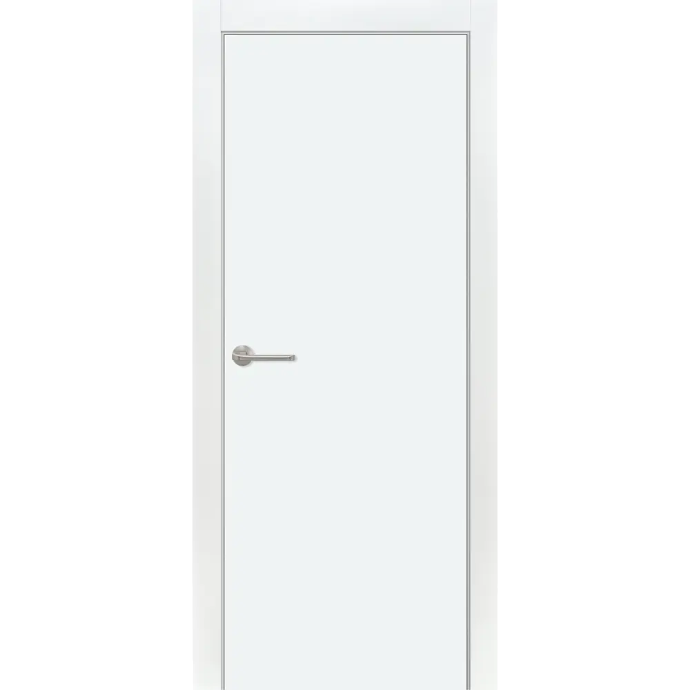 Комплект двери глухая 70x200 см финиш-бумага цвет белый с добором 100 мм ПРИНЦИП STLM-2047557