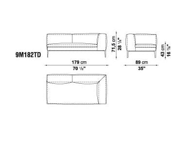 Кожаный угловой диван B&B Italia Michel ARCH-00098797 - Вид №14