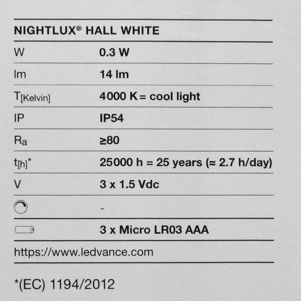 Светильник светодиодный Ledvance Nightlux Hall на батарейках крепление на клей, цвет белый 82282393 STLM-2114152  - Вид №7