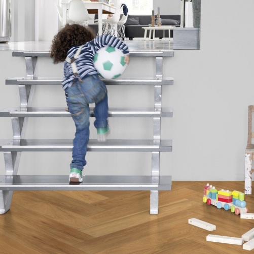 Паркет Ёлка Solidfloor New classic Винзор 1126204 Дуб Натур (Гладкая) 610х122 мм 1500200200 - Вид №7