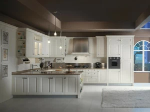 Floritelli Cucine Модульная кухня из массива дерева с полуостровом Jenny