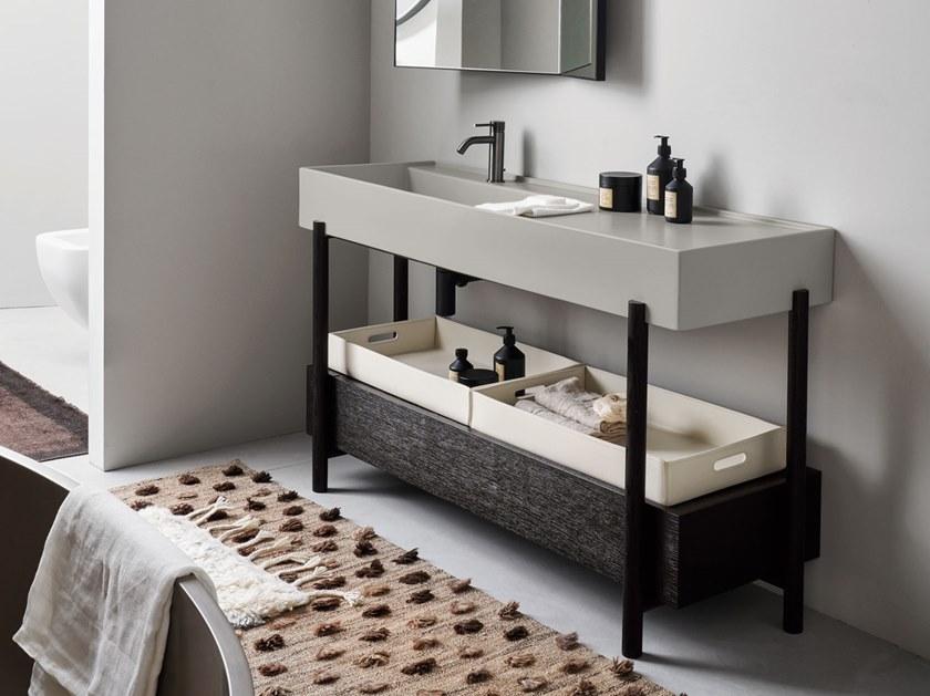 Ceramica Cielo Умывальник из керамики прямоугольной формы с ящиками Plinio sun-id-1405672 - Вид №1