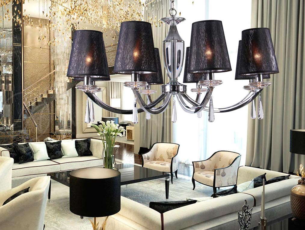 Люстра дизайнерская The хром черная 3248/C NEWPORT ДИЗАЙНЕРСКИЕ 057721 Черный  - Вид №1