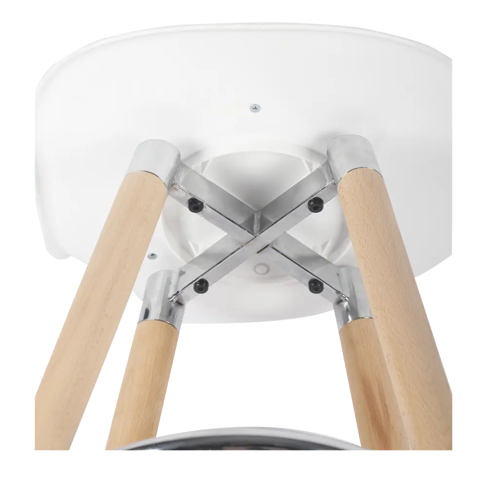 Основание барного стула DELINIA Руан с хромированной сталью и деревянными элементами 89132402 STLM-0078843 - Вид №5