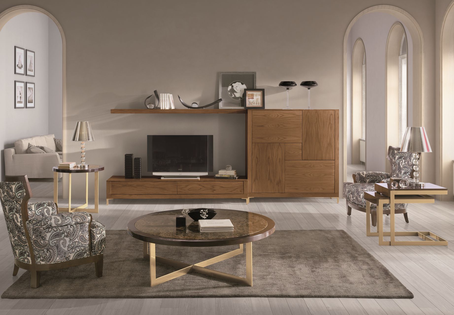 Круглый мраморный журнальный столик Hurtado Evolution ARCH-00137757 - Вид №1