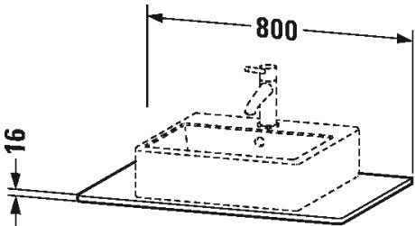 XS060D08585 XSquare Консоль Белый глянцевый лак Duravit - Вид №1