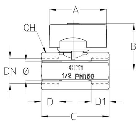 CIMBERIO CIM 011 Шаровой кран серии "Мини" ВР/ВР CIM 011  - Вид №1