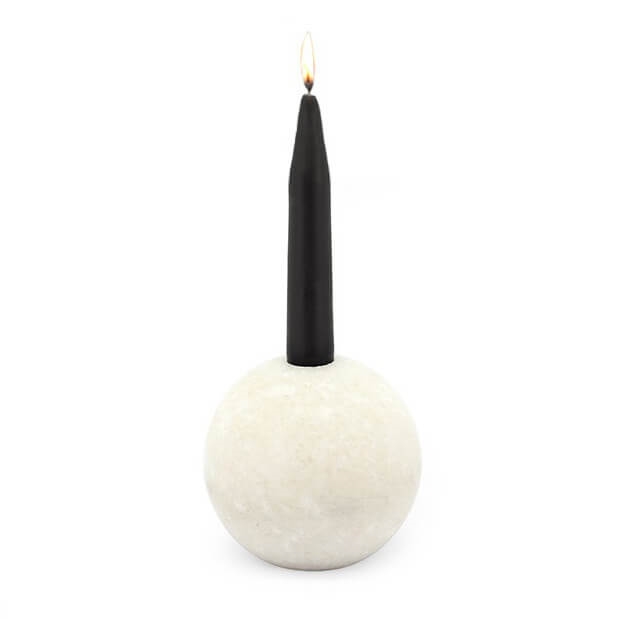 300160-10 ABHIKA СВЕЧА. MUBBLE WHITE 