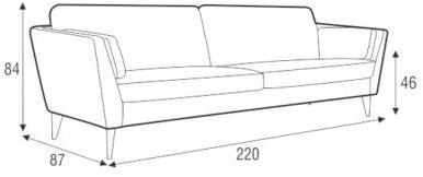 Sits Мягкий 3-х местный диван из ткани Mynta sun-id-1356812 - Вид №6