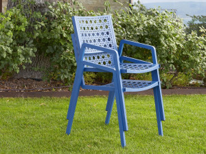 Алюминиевый садовый стул с подлокотниками