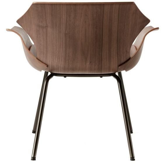 BassamFellows Кресло из стали и дерева с подлокотниками Petal Cb-295m - Вид №4