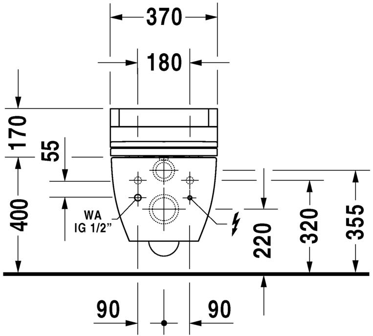 2550592000 Подвесной унитаз настенный Белый Duravit Happy D.2 Германия - Вид №13
