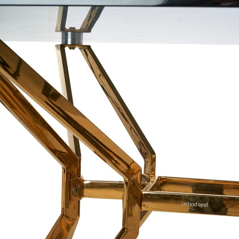 Pols Potten Прямоугольный стол из стали и стекла  370-010-002  - Вид №1