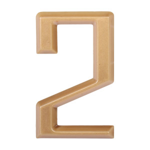 Дверной номер  «2», 37х5х60 мм, золото LJPS0054 Public Steel Россия