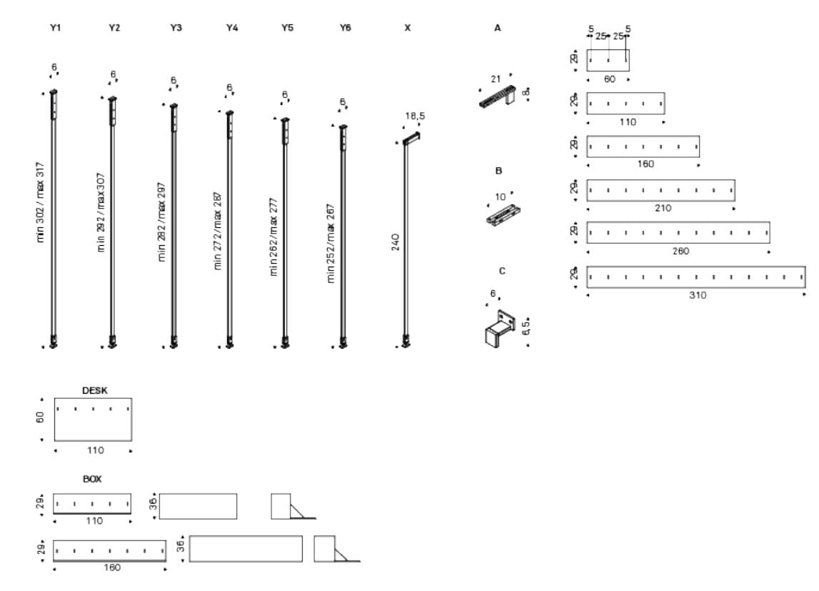 Секционный книжный шкаф Cattelan italia AIRPORT ARCH-00021136 - Вид №2