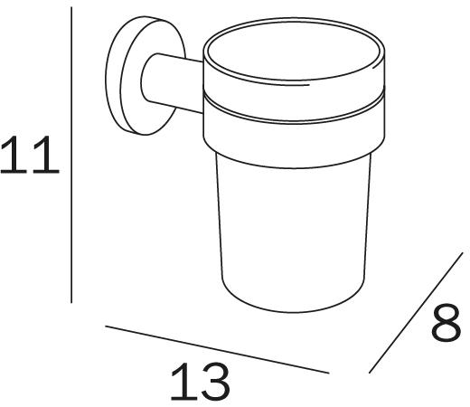 INDA® Подставка для зубных щеток из матового стекла Touch A46100 - Вид №2