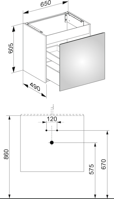 32952290000 Тумба под умывальник KEUCO Plan - Вид №3