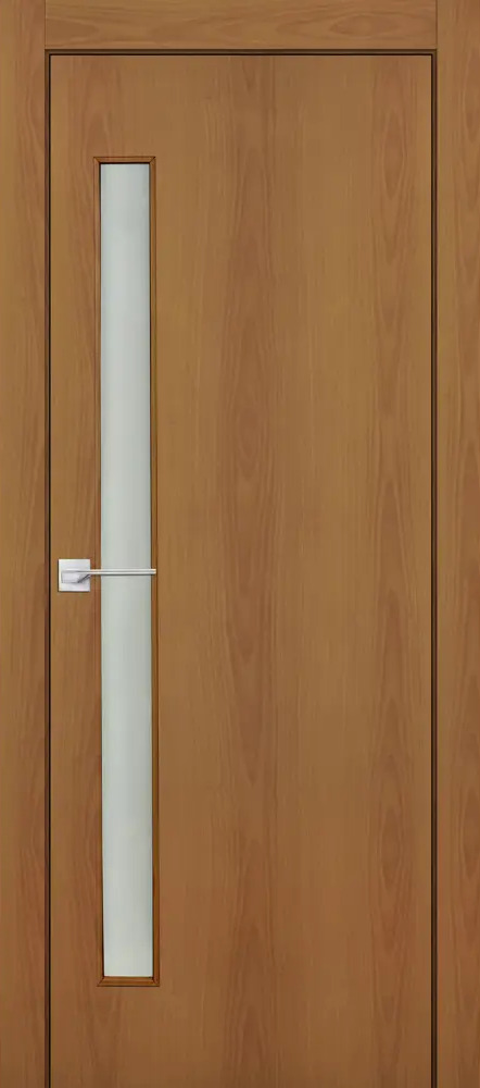 ПРИНЦИП Межкомнатная дверь со стеклом Миланский орех 60×200 см 87923207