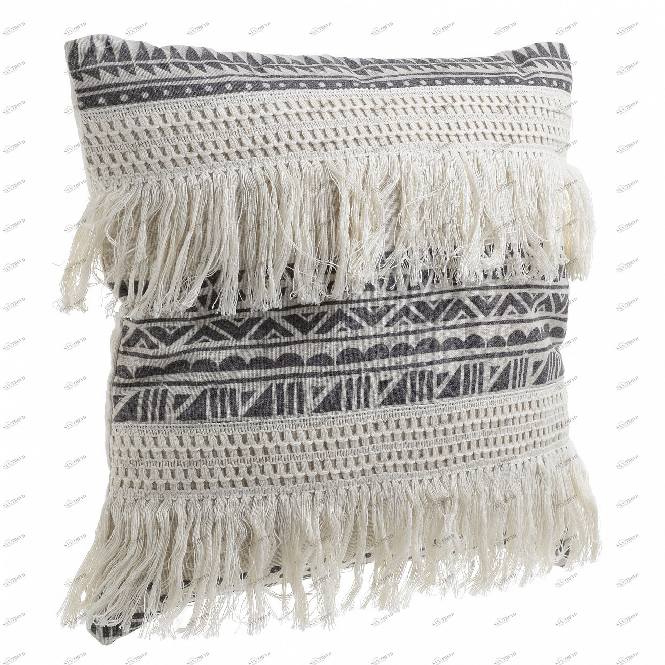 Подушка Eva мультиколор TO4ROOMS ОРНАМЕНТ 213222 Серый 