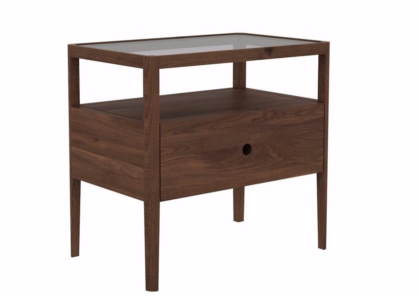 Ethnicraft Прямоугольная тумбочка из орехового дерева с ящиками Walnut spindle 45185 - Вид №1