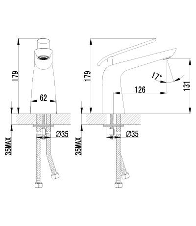 LM4906CW Смеситель Melange для раковины LEMARK MELANGE - Вид №1