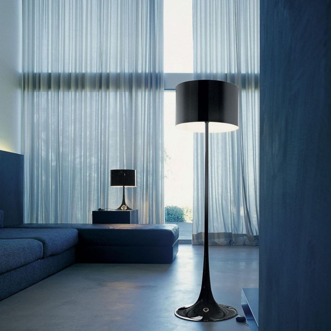 Flos SPUN LIGHT F F6612030 shiny black SPUN LIGHT торшер 89213 - Вид №1