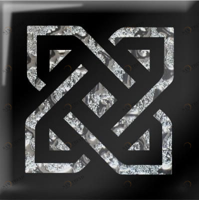 Напольная вставка Зевс платина 4,8х4,8 Роскошная мозаика sun-id-329510