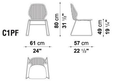 B&B Italia Outdoor Садовое кресло-санки из полиэтилена Crinoline sun-id-1414306 - Вид №4