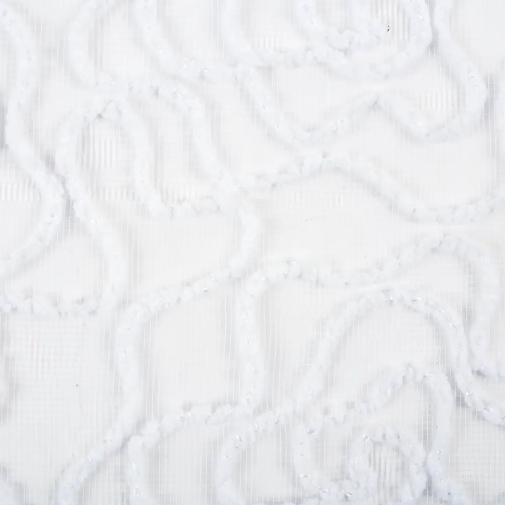 Тюль с вышивкой «Мороз» сетка 290 см цвет белый ELIT HOME STLM-2094456 - Вид №1