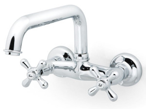 Настенный смеситель для раковины с 2 отверстиями