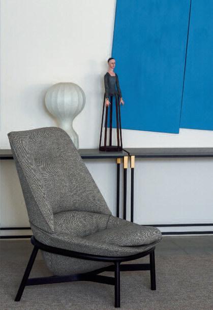 arflex Мягкое кресло-качалка из ткани с высокой спинкой Ladle sun-id-1372848 - Вид №1