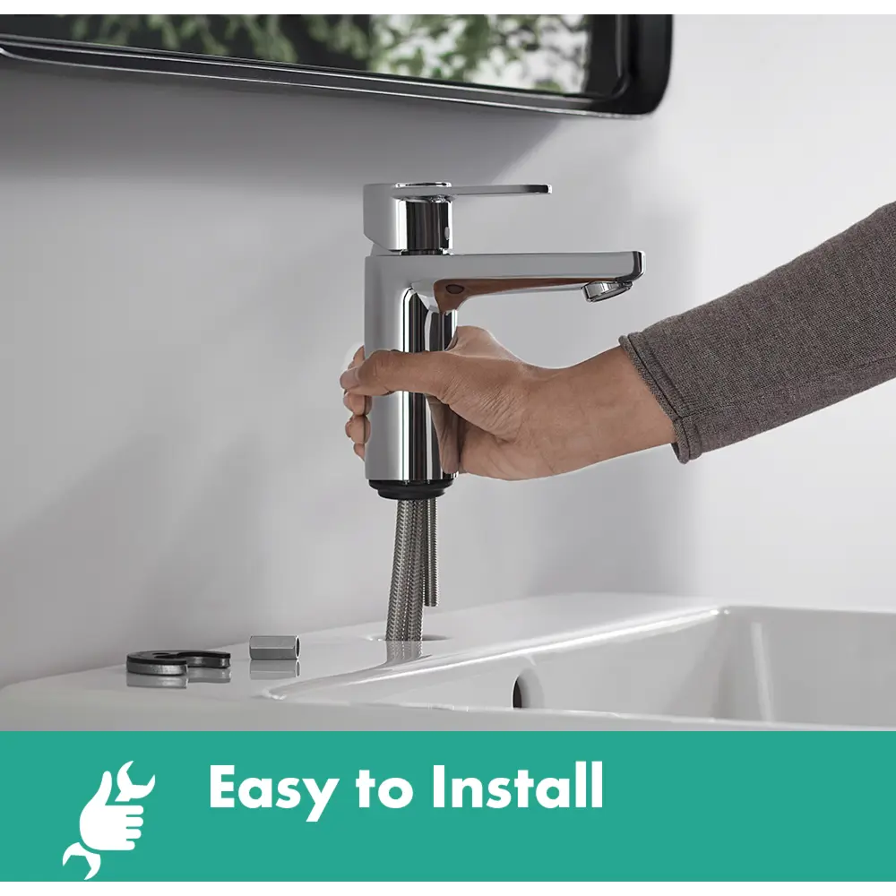 Смеситель для раковины Hansgrohe Vernis 100 однорычажный цвет хром 82773484 STLM-2158039 - Вид №10