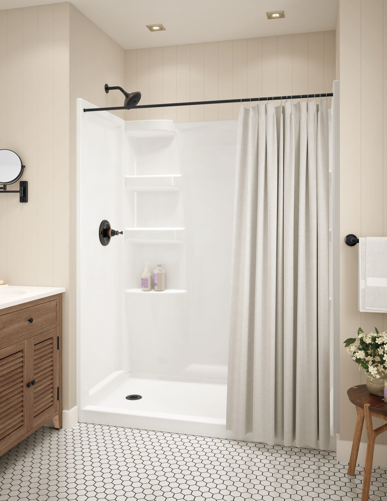 ProCrylic 60 дюймов x 30 дюймов душевая кабина Delta Faucet B67513-6030-WH - Вид №3