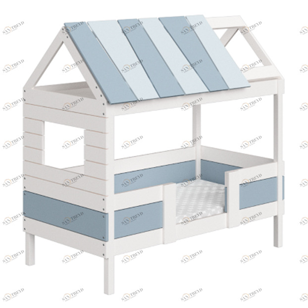 Кровать-домик одноярусная Home nord M 80х160 см белая, серая ELLIPSE ELLIPSE HOME 351785 Белый;серый Santreyd 