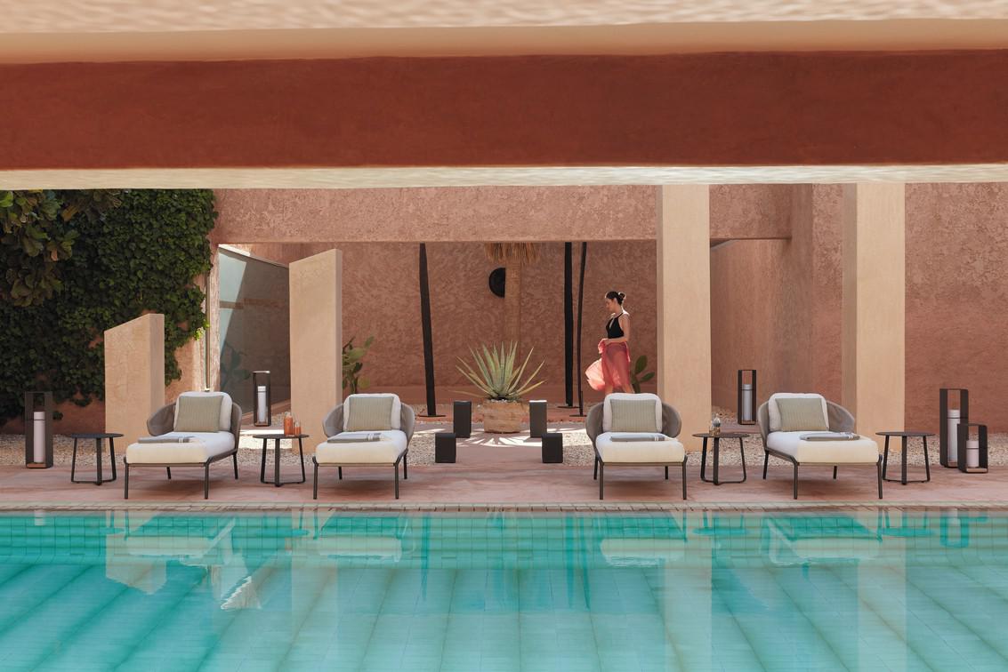 MNST23 Шезлонг лава серебро Manutti Radius - Вид №4