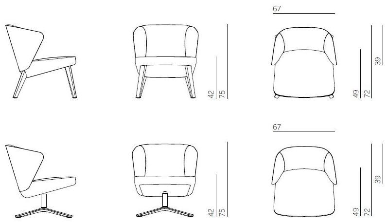 Montis Кресло из ткани с подлокотниками Back me up sun-id-1414402 - Вид №6
