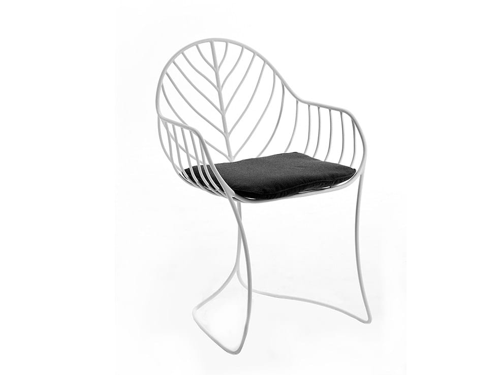 Садовый стул из нержавеющей стали с подлокотниками Royal Botania Folia ARCH-00028309 - Вид №1