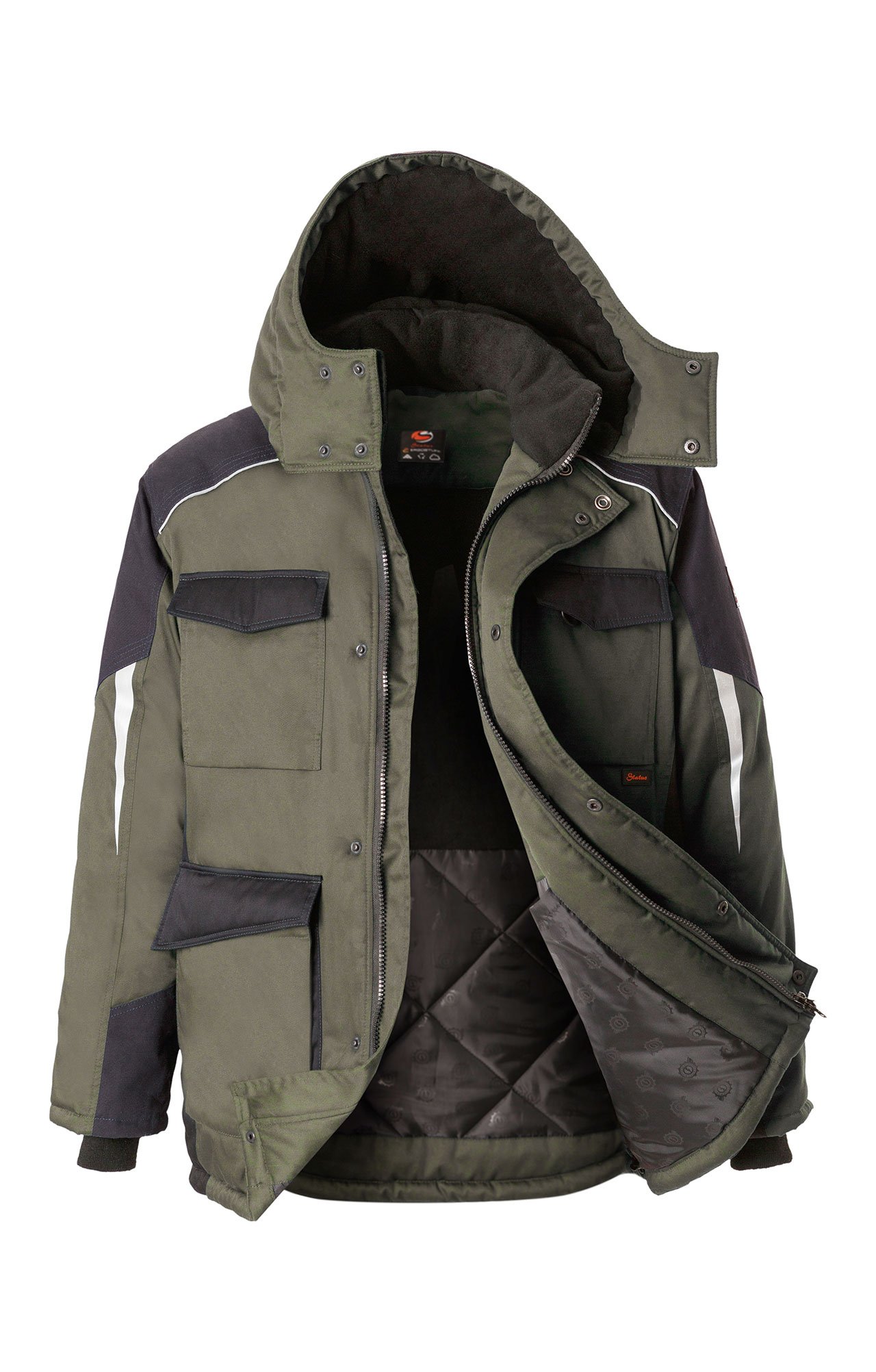 5037892 Костюм утепленный серый хаки графит STATUS  Зимняя спецодежда  размер 44-46/170-176  - Вид №4