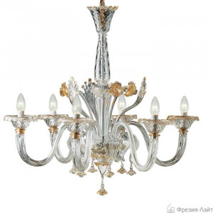 De Majo 7075/K6 CRISTALLO-ORO люстра подвесная