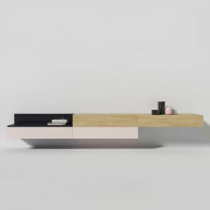 Тумба под телевизор с ящиками бежевая Under BRAGIN DESIGN ДИЗАЙНЕРСКИЕ, LIVING 00-3879363 Бежевый