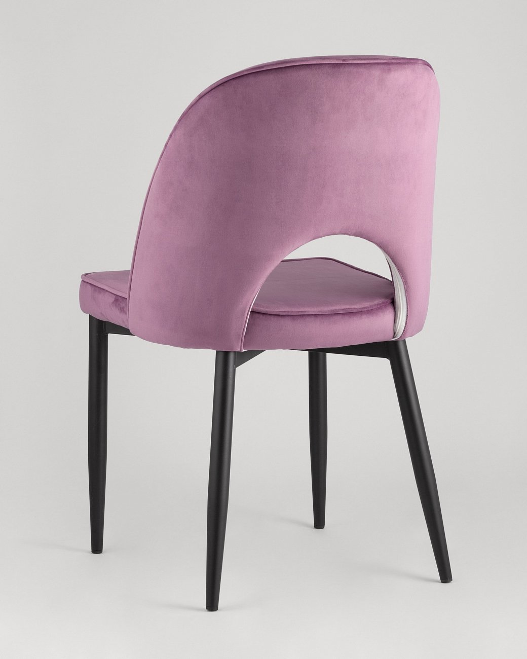 Стул со спинкой лиловый с черными металлическими ножками "Молли" STOOL GROUP ДИЗАЙНЕРСКИЕ 00-3881923 Фиолетовый  - Вид №3