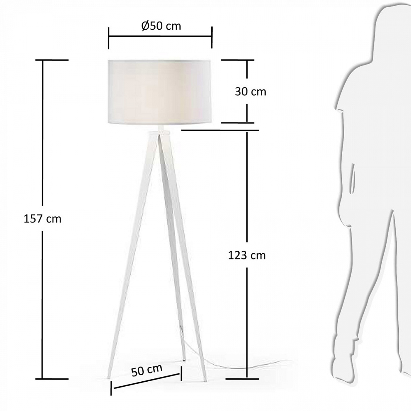 072958 Торшер Uzagi белый La Forma Iguazu  - Вид №4