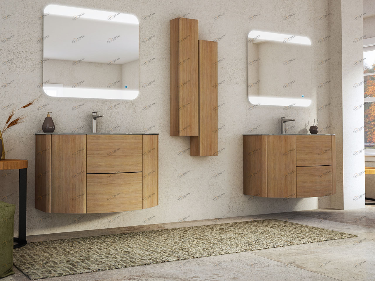 Мебель для ванной CEZARES EDEN 122 Rovere Tabacco