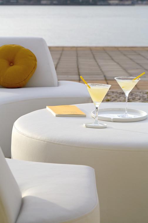 Левое угловое сиденье морской текстиль песочный Manutti Moon Island MNST422 - Вид №5